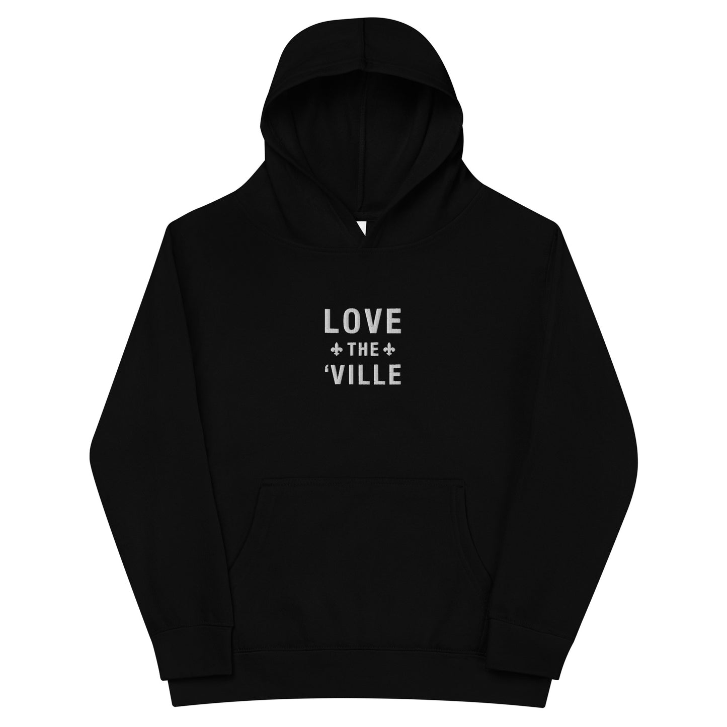 Love The 'Ville Fleur De Lis Embroidered Fleece Hoodie - Youth Sizes