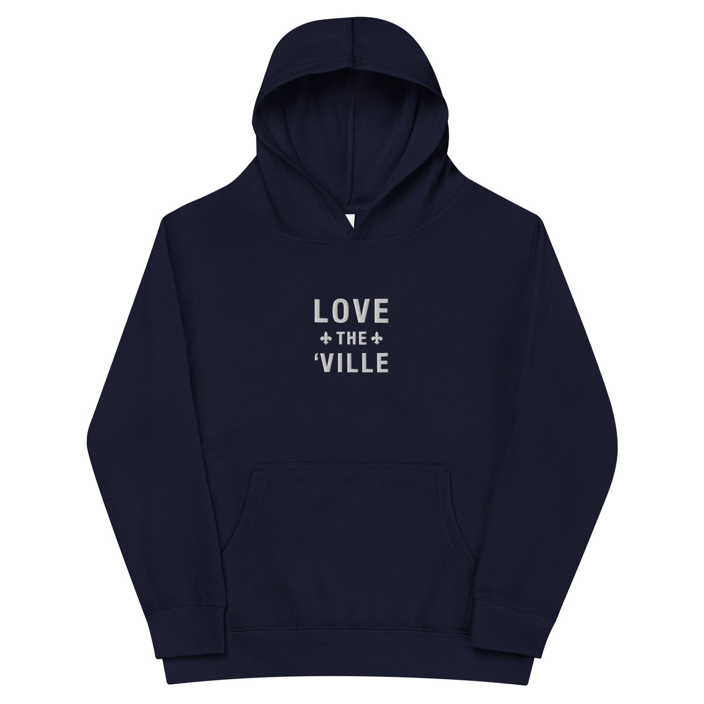 Love The 'Ville Fleur De Lis Embroidered Fleece Hoodie - Youth Sizes