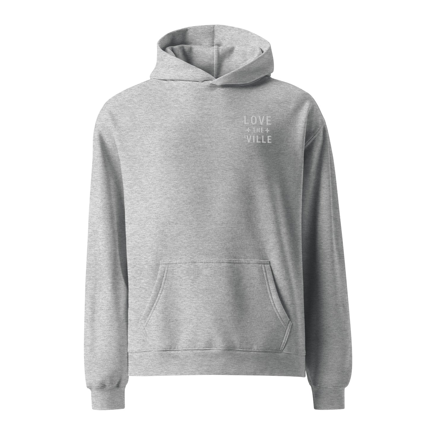 Love The 'Ville Fleur De Lis Unisex Embroidered Oversized Hoodie