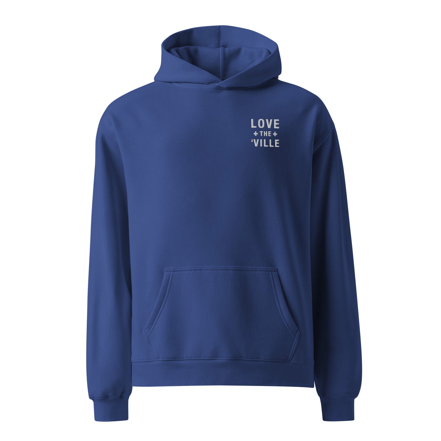 Love The 'Ville Fleur De Lis Unisex Embroidered Oversized Hoodie