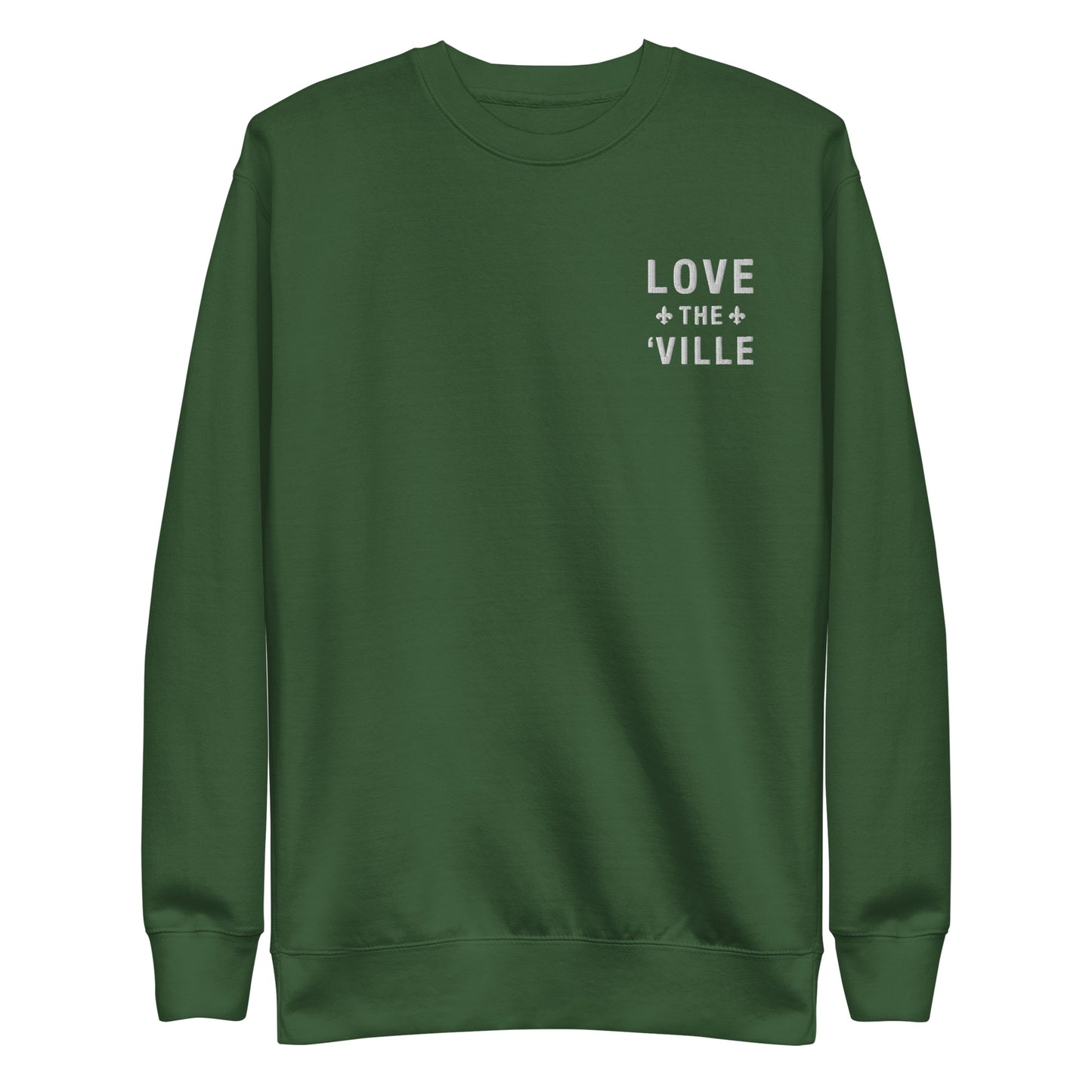 Love The 'Ville Fleur De Lis Unisex Crewneck Embroidered Sweatshirt