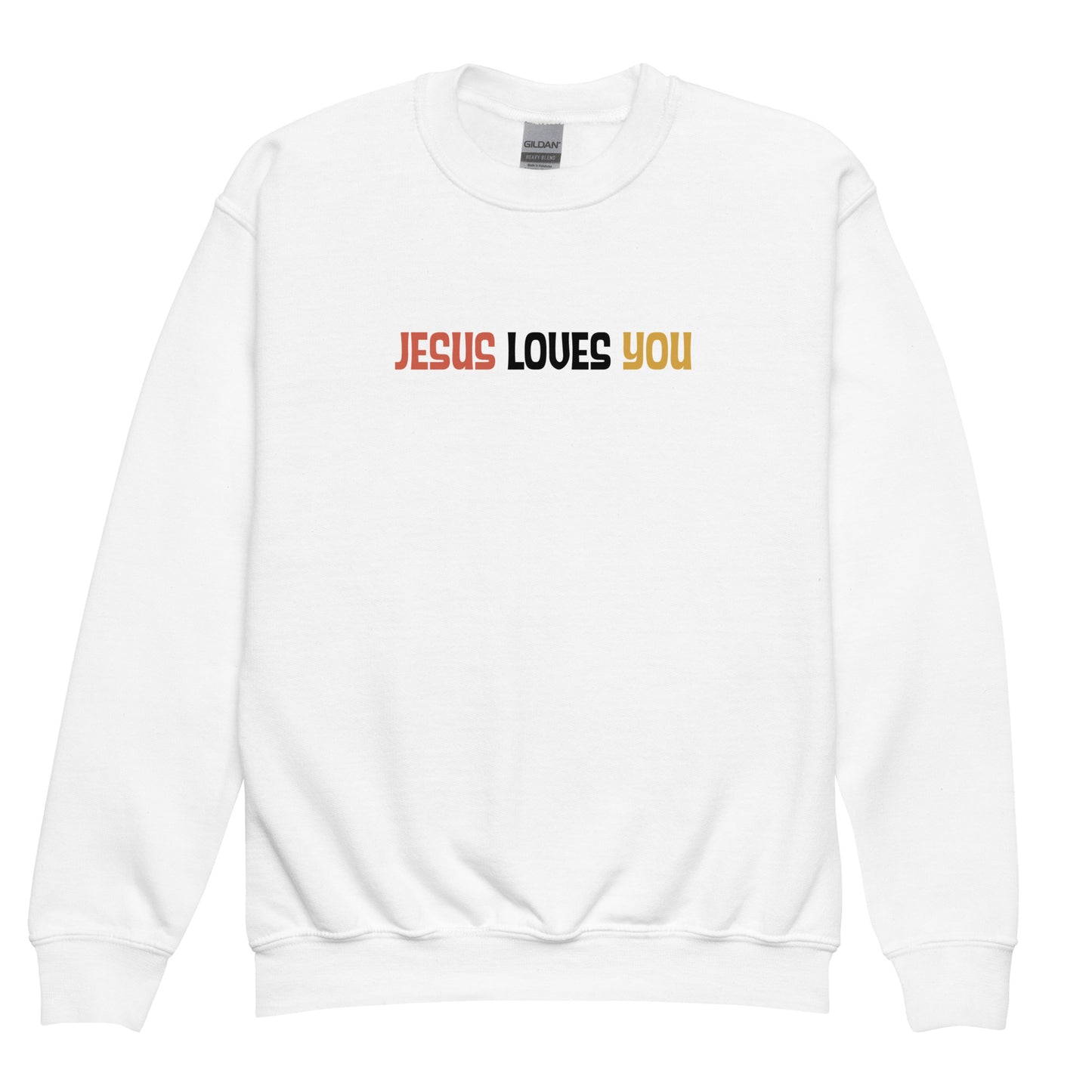 NE Kids Crewneck Sweatshirt - Jesus Loves You - Youth Sizes